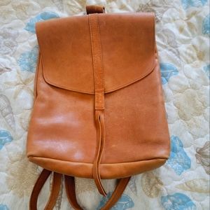 All leather back pack